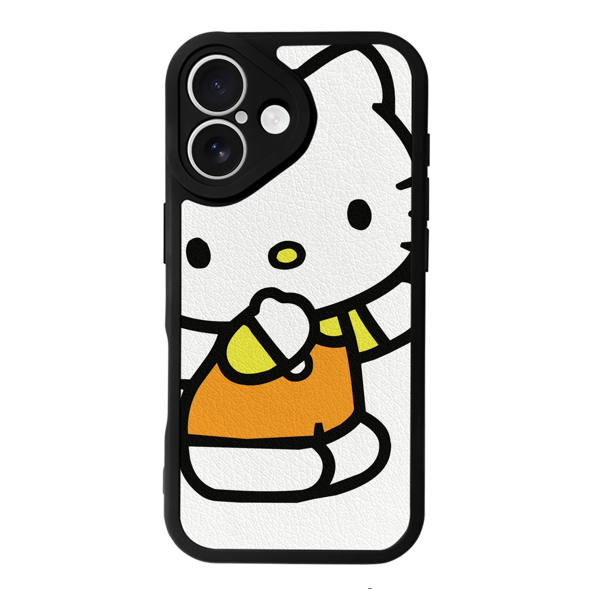 （画像用） Hello Kitty ハローキティ 【iPhone 16シリーズ対応】シリコンスマホケース（レザー調） 材質：シリコン